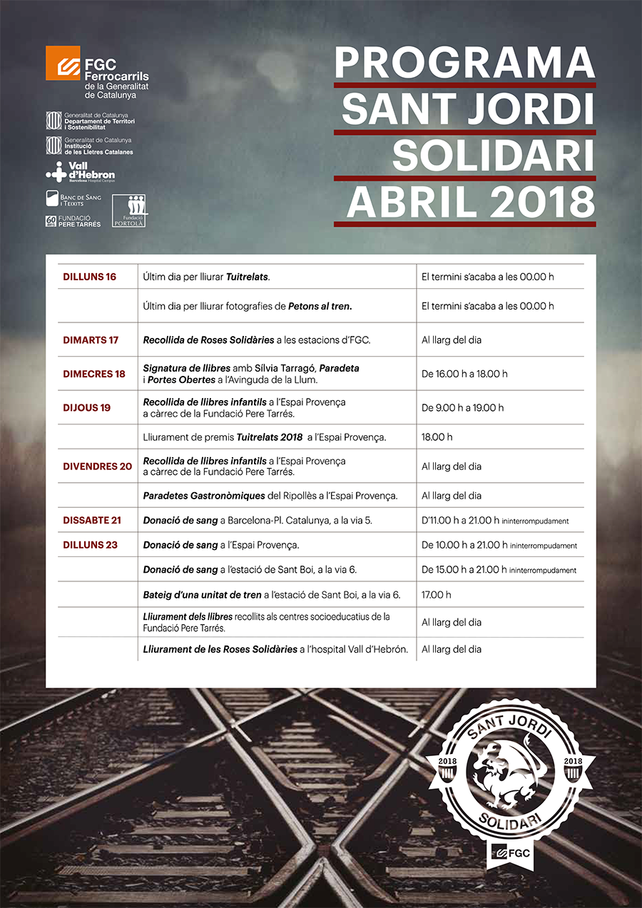Programa Sant Jordi solidari abril 2018