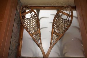 Old mountain snowshoes