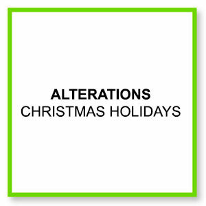 Alterations christmas holidays