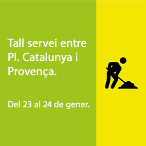 tall de servei entre pl. catalunya y provença