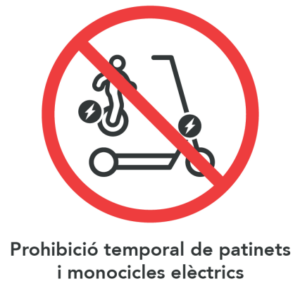 prohibicio temporal de patinets i monocicles electrics