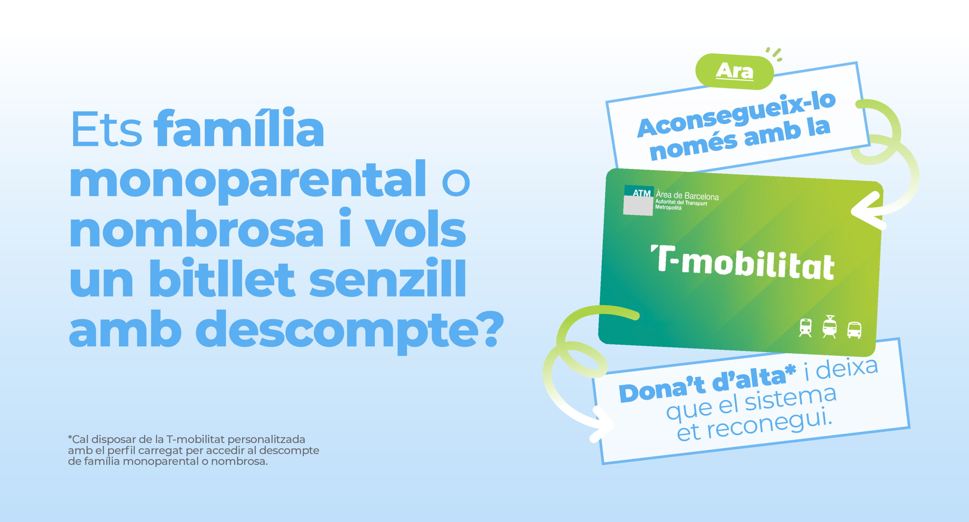 T-mobilitat monoparental o nombrosa